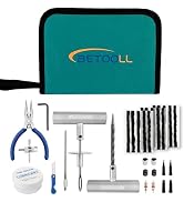 BETOOLL Tire Repair Kit, 35 Pcs Professional Heavy Duty Universal Emergency Flat Tire Repair Kit ...
