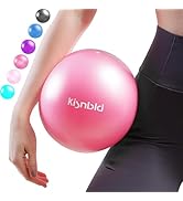 kisnbld Small Exercise Ball, 9 Inch Mini Pilates Ball, Anti Burst and Slip Resistant Mini Yoga Ba...
