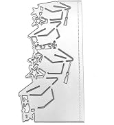 Graduation Theme Cutting Dies for Card Making, Hats Stars Edge Border Dies Cut Stencils for DIY S...