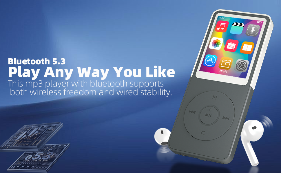 mp3 players with bluetooth,bluetooth mp3 player,music player with bluetooth,bluetooth music player