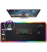 Gimars RGB Gaming Mouse Pad,15W Wireless Charging Mousepad with 10 Light Modes, Large Mousepad wi...