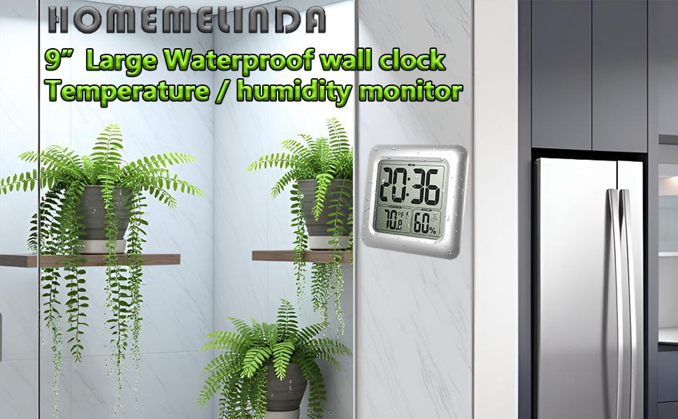 Temperature and humidity clock meter for home