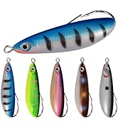AMHDV Weedless Minnow Hard Lures Topwater Fishing Bait for Freshwater Saltwater (Pack of 5)
