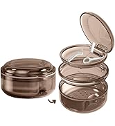 MURRI&MURRDI Retainer Case, Clear Denture Case, Large Denture Bath Box with Strainer Basket, Dent...