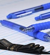 AIHAO Blue Gel Pens, Medium Point 0.7mm, Blue Ink, Retractable Rollerball Gel Ink Pen for Smooth ...
