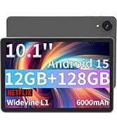 ECOPAD Android 15 Tablet, 10.1 Inch Tablets with Octa-core Processor,HD IPS Screen, 12GB RAM+128G...