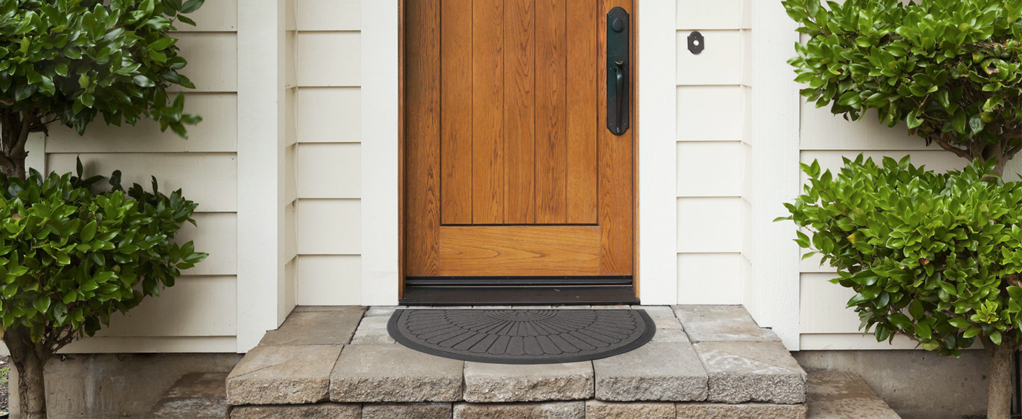 half round front door mat outside doormat