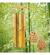 Afirst Bamboo Wind Chimes, 37.5" Wooden Wind Chimes for Outside Valentine's Day Gift Memorial Sym...