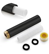 4" Showerhead Extension Arm w/PP Filter Cartridge, 4 Inch 304 Stainless Steel Matte Black Shower ...