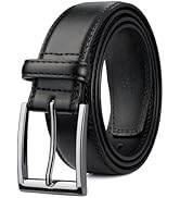 Bighake Men's Genuine Leather Dress Belt, Handmade Classic Jeans Belt for Men,Designs for Work Bu...
