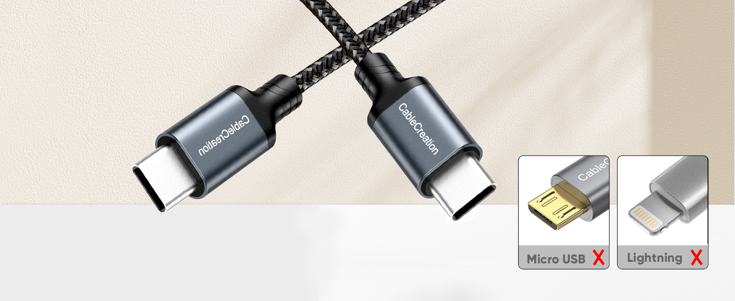 Short USB C to USB C Cable