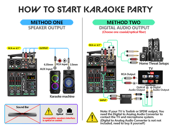 audio mixer for karaoke