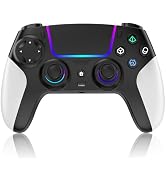 AFMVV Wireless Controller for PS5 with RGB LED,TURBO, Dual Vibration, 6 Axis Gyro Sensor, Touchpa...