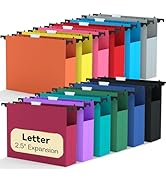 NORDUN Hanging File Folders Extra Capacity,2.5" Expandable Plastic Hanging File Organizer for Fil...