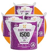 Wet Wipes Alcohol Free - 4 Rolls, 1500 Wipes per Roll - Disposable Cleaning Multi Surface Disinfe...