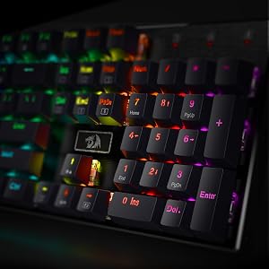 Redragon K556 RGB keyboard numpad for night gaming keeps commands visible