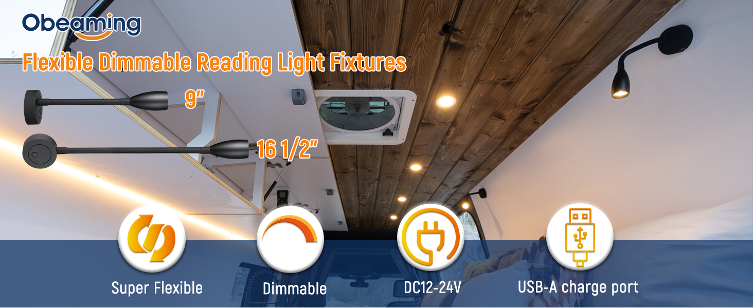 Long Short Shaft Reading Lights