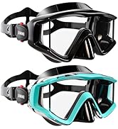Aegend Diving Mask for Adult & Teen - Panoramic Anti-Fog Comfort Fit Goggles with Mesh Bag for Sn...