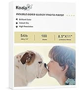 Koala Double Sided Glossy Photo Paper 8.5X11 Inches Thick 100 Sheets 200gsm Picture Paper for Ink...