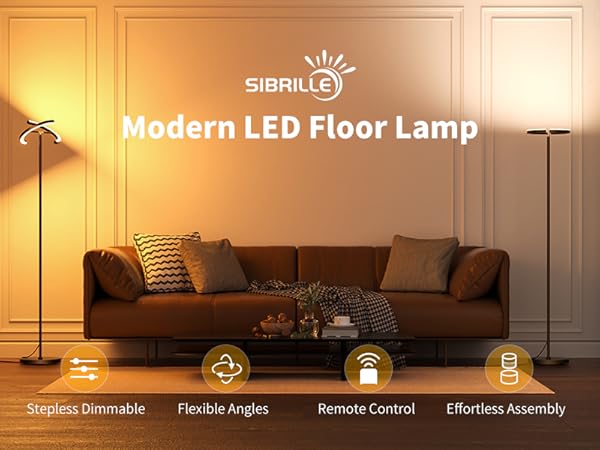 Bright Stepless Dimmable LED Floor Lamp