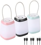 Hilngav 3 Pack LED Camping Light, 3 Light Modes Rechargeable Battery Powered Night Light for Indo...