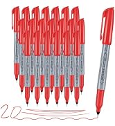 Affisure Red Ultra Fine Point Permanent Marker, 20 Pack, 0.4 mm, Precision Fine Tip for Detailed ...