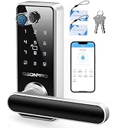 Fingerprint Door Lock, 6-in-1 Keyless Entry Door Lock with Handle, Bluetooth APP Biometric Door L...
