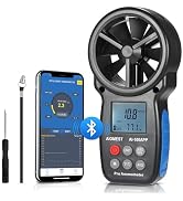Digital Anemometer, AIOMEST AI-100APP Handheld Wind Speed Meter for Air Flow Velocity Wind Temper...