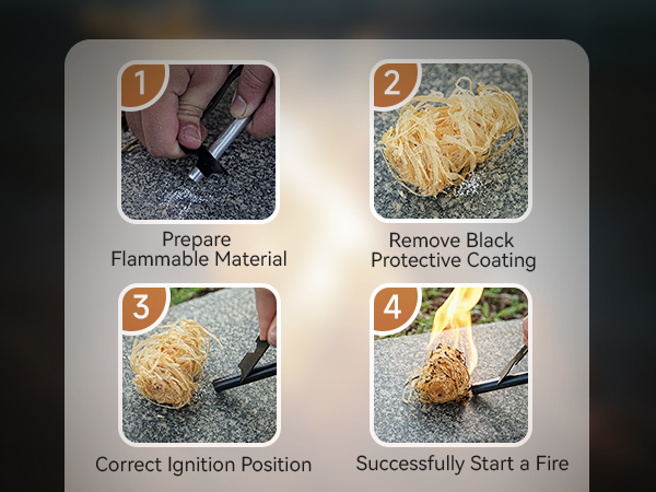 Paracord fire starter