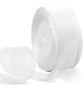 HimBen White Sheer Organza Ribbon, 1-1/2 Inch 50 Yard Chiffon Ribbon 1 Roll for Gift Wrapping, Fl...
