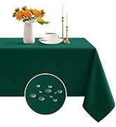 Romanstile Christmas Rectangle Tablecloth - Waterproof and Wrinkle Resistant Washable Polyester T...
