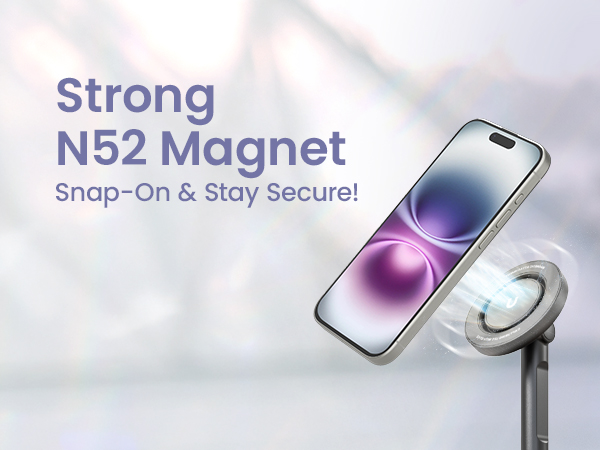 MagSafe-compatible phone stand with tripod