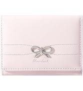 Sunwel Fashion Wallets Girls Cute Coquette Bow Small Wallet Aesthetic Card Holder ID Window Purse...
