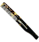 Giorgio G20 Folding Mustache and Beard Comb 6.5 Inches - Small Fine Tooth Pocket Comb for Everyda...