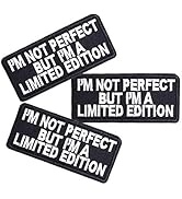 U-Sky Sew or Iron on Patches for Clothing, I am not Perfect but i am a Limited Edition Letter Pat...