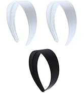 2 Inch Wide Satin Hard Headband with No Teeth Head band for Women and Girls (Motique Accessories)...
