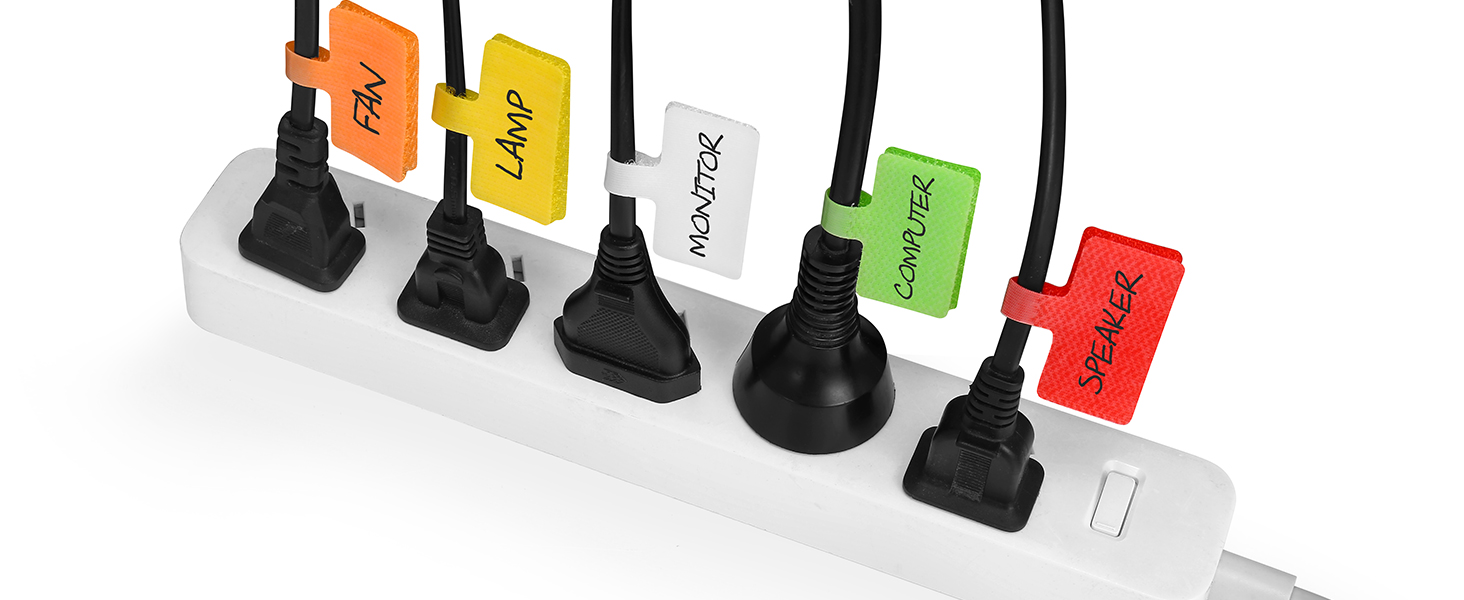 Trilancer Cable Cord Labels Large Size, for Organizing Wires and Identification