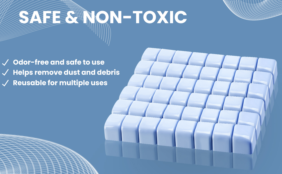 Safe and reusable cleaning putty for removing dust and debris from small spaces