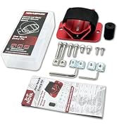 NovaSpark Bike Rear Wheel Holder, Sandblasted Aluminum Tire Bracket Mount with Hook and Loop Cran...
