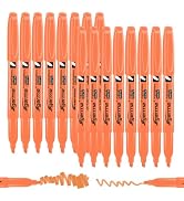 Cgerma Orange Highlighters, 16Pack, Chisel Tip Highlighter Pack, Quickly Drying, Perfect for Stud...