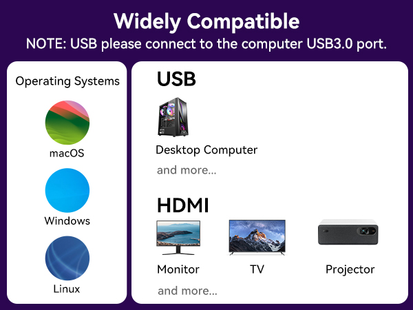 USB to Dual HDMI Adapter