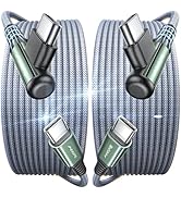 AINOPE USB C to USB C Cable 10FT 2Pack 60W Type C Cable Righe Angle for iPhone 16 Pro Max Charger...