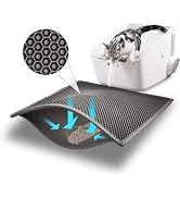 Bulkniu Small Cat Litter Box Mat: Easy Clean Cat Litter Mat for Floor, Kitty Scratch Cute Pad (15...