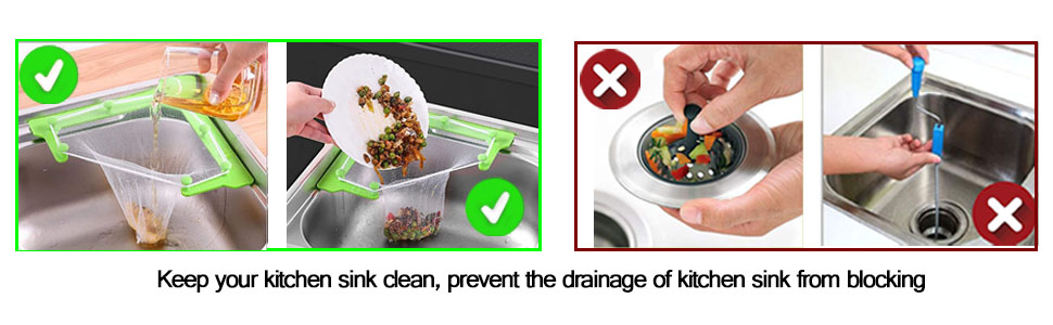 kitchen sink strainer triangle filter corner basket food drain triangular mesh bag tri-holder