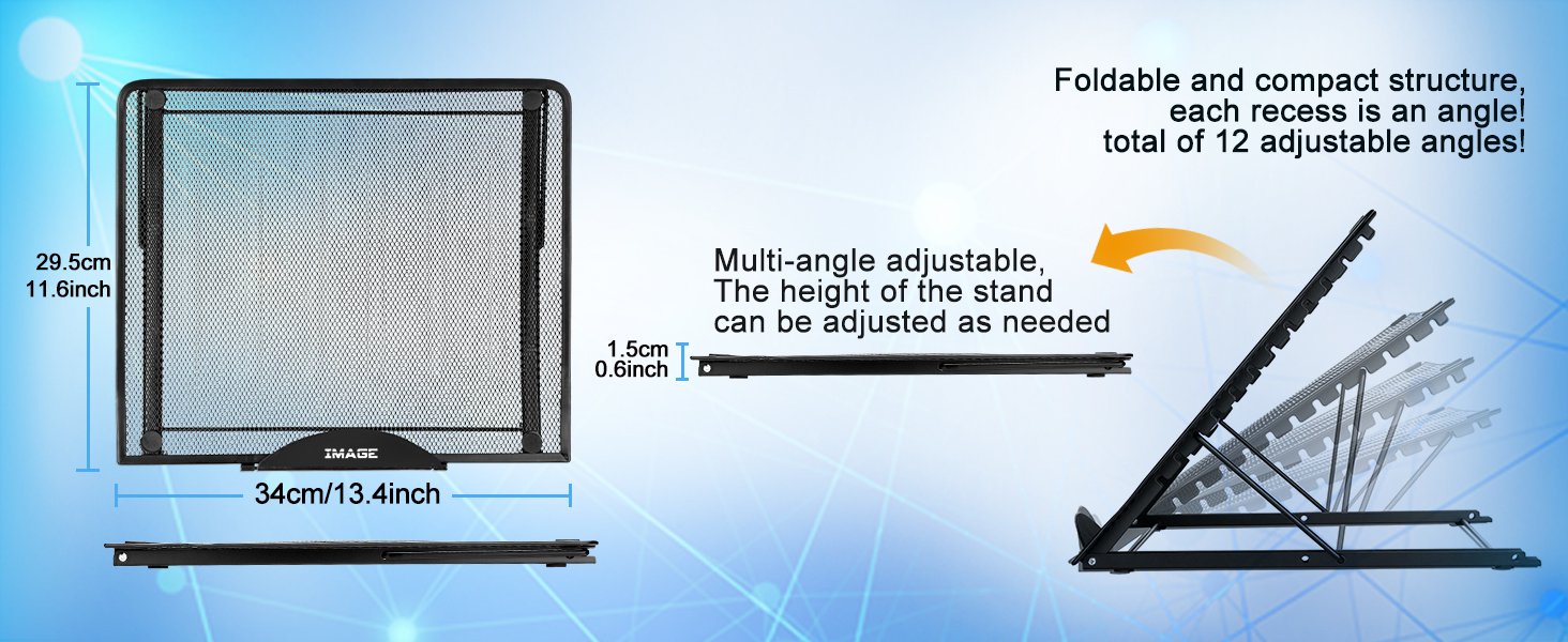 IMAGE Light Pad Stand A3 Light Box Stand 12 Angle Points Adjustable Laptop