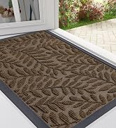 OLANLY Door Mat Indoor Outdoor Entrance, 29.5x17, Waterproof All-Weather All-Season Doormat, Stur...