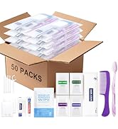 HQSLsund 50 Kits Travel Toiletry Kit Bulk, Personal Hygiene Kit, Disposable Hygiene Kit Homeless ...