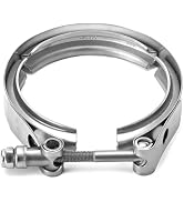 NYTKL 3.5 Inch V Band Clamp,Male Female 304 Stainless Steel Quick Release Flange Exhaust Clamp, V...
