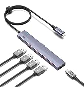 Aceele USB C Hub 10Gbps, USB 3.2 Hub with 4 USB-A 3.2 Ports, USB-C Multiport Adapter with 3.3ft E...