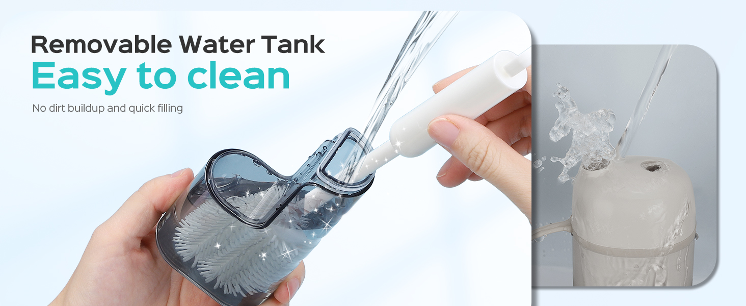 COSLUS Mini Water Flosser for Travel: Portable Compact Design, Cordless Oral Irrigator for Braces